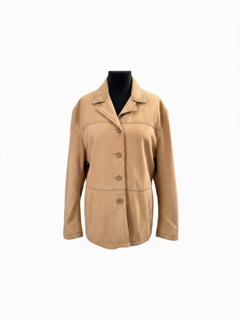 Vintage Wilson’s suede jacket tan w/brown seems fall flannel bohemian collegiate